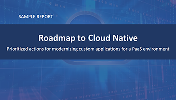 Roadmap to cloud native – Sample report