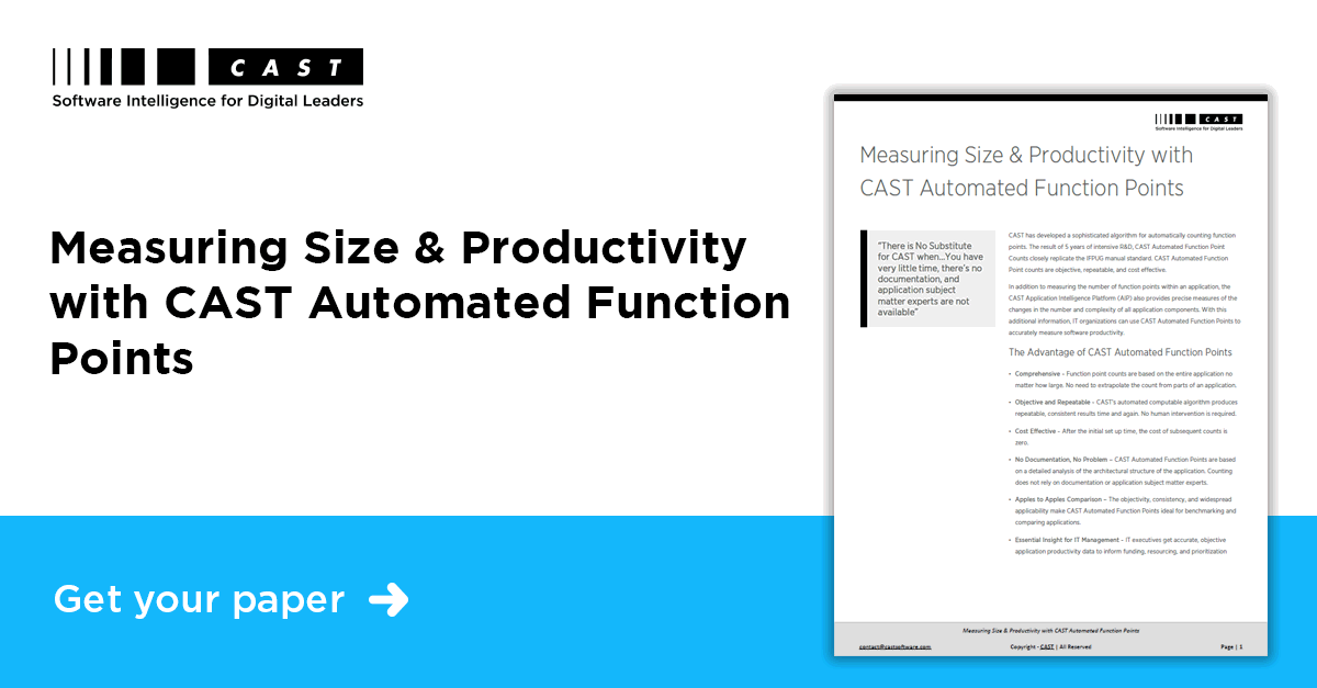CAST Automated Function Points