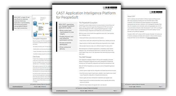 CAST Application Intelligence Platform for PeopleSoft