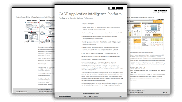 CAST Application Intelligence Platform: The Source Of Superior Business Performance