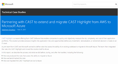 CAST and Microsoft Partnership Case Study