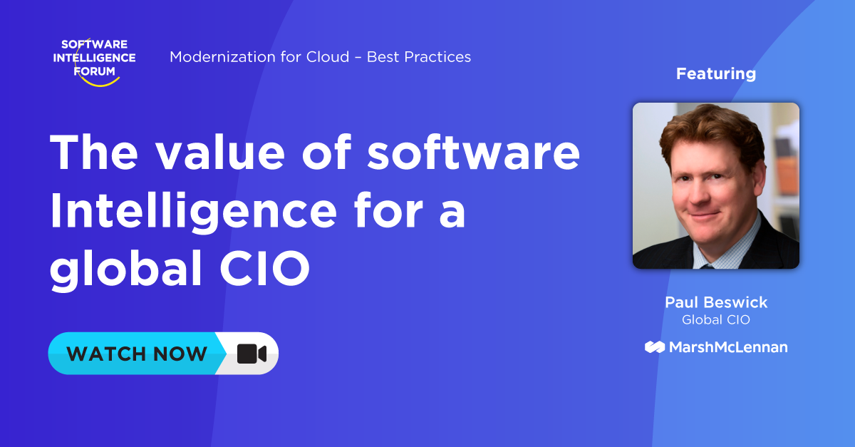 The Value Of Software Intelligence For A Global CIO