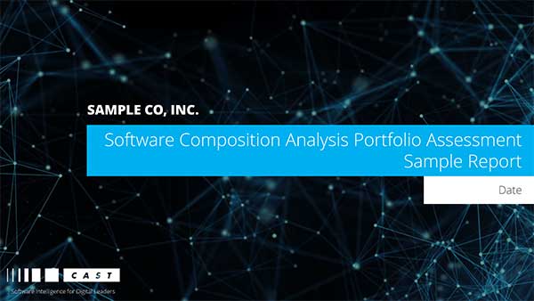 Software Composition Analysis Portfolio Assessment Sample Report